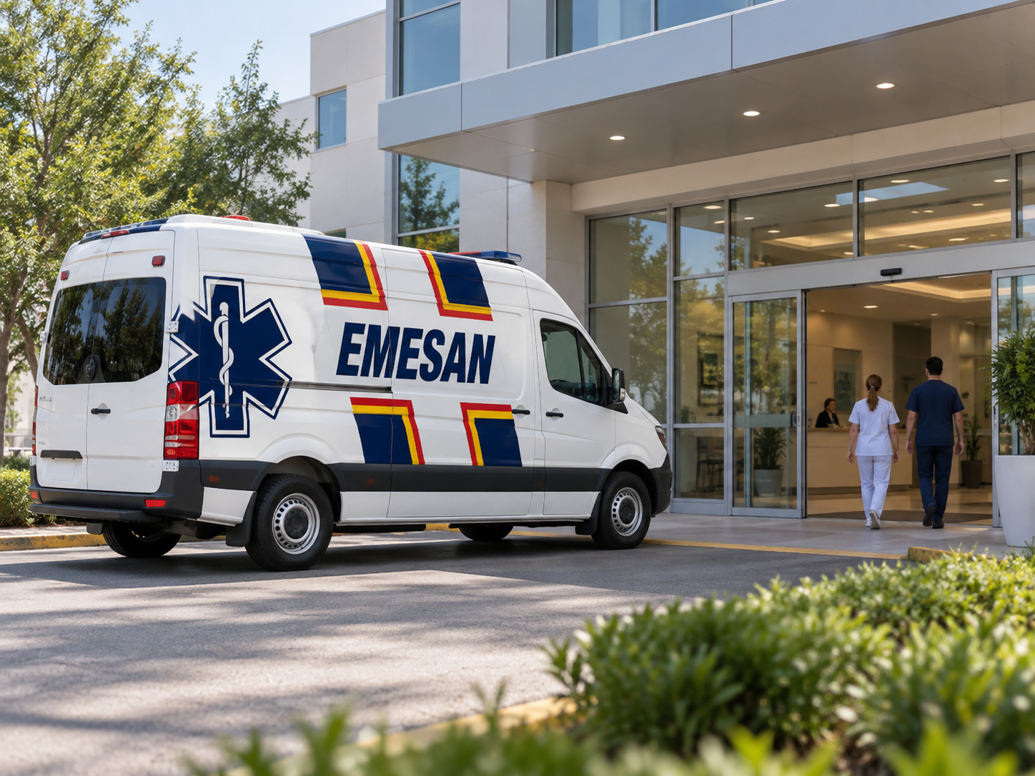 Ambulancia EMESAN equipada para traslados sanitarios